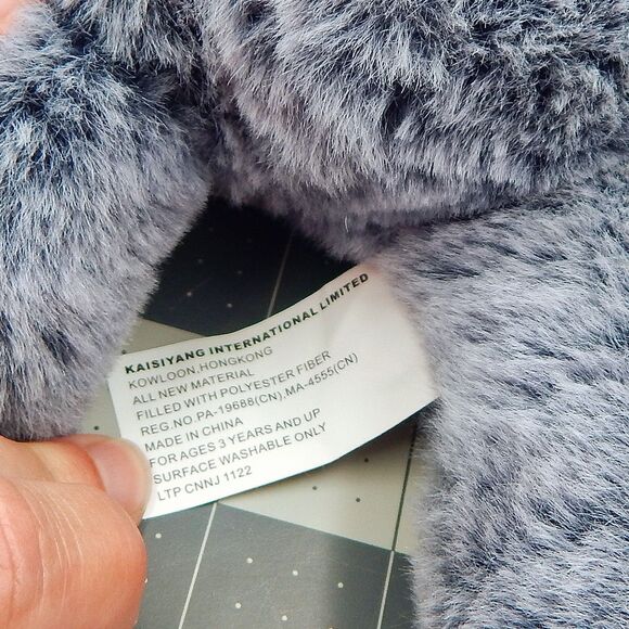 Kaisiyang Blue Bunny Rabbit Plush Bow Tie Seated Stuffed Animal 9 Inch Tag - Picture 4 of 12